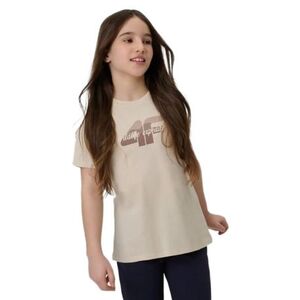 Dívčí tričko s krátkým rukávem 4F JUNIOR-TSHIRT F2885-83S-BEIGE obraz