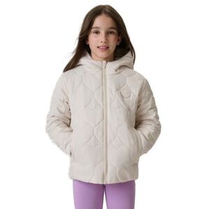 Dívčí bunda s kapucí 4F JUNIOR-DOWN JACKET F0846-12S-CREME obraz