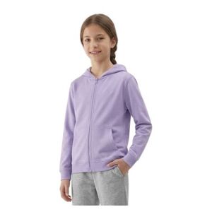 Dívčí mikina se zipem 4F JUNIOR-SWEATSHIRT F2322-51S-VIOLET obraz