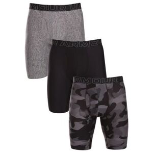 Pánské boxerky UNDER ARMOUR-3 PACK-UA PERFORMANCE TECH - PRINT 9 inch-BLK obraz