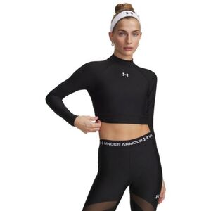 Dámské kompresní tričko s dlouhým rukávem UNDER ARMOUR-HeatGear Crop Mock LS-BLK obraz