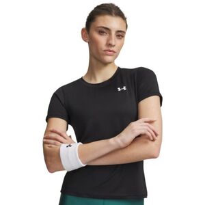 Dámské tréninkové tričko s krátkým rukávem UNDER ARMOUR-Tech Mesh SS-BLK obraz