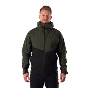 Pánská turistická bunda s kapucí NORTHFINDER-CLIFTON-550blackdarkgreen obraz