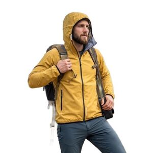 Pánská turistická bunda s kapucí NORTHFINDER-BENEDICTO-520mustard obraz