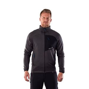 Pánská turistická fleece mikina se zipem NORTHFINDER-EUSTACIO-270blackblack obraz