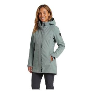Dámská turistická softshellová bunda s kapucí NORTHFINDER-YULIANA-263greengrey obraz