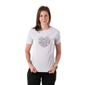 Dámské turistické tričko s krátkým rukávem NORTHFINDER-INES-529creamwhite obraz