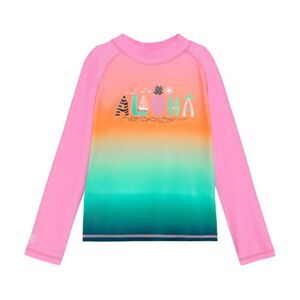 Dětské plavkové tričko COLOR KIDS-T-shirt L/S W. Chest Print-5708-Begonia Pink obraz
