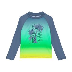 Dětské plavkové tričko COLOR KIDS-T-shirt L/S W. Chest Print-7450-Coronet Blue obraz