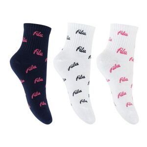 Dívčí ponožky FILA-3 PACK-F2120-125 White/Navy obraz