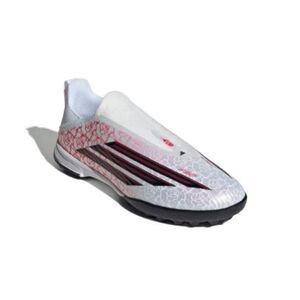 Chlapecké fotbalové kopačky turfy ADIDAS-F50 Lamine Yamal League LL Jr TF cloud white/core black/lucid red obraz