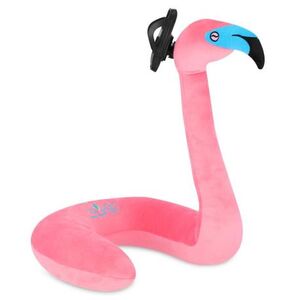 Cestovní polštář pro děti SPOKEY-SERPENTE Kids travel pillow ve tvaru plameňáka s držákem na telefon obraz