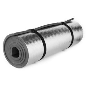 Karimatka SPOKEY-HIBERNATION Tourist double-layer sleeping mat with aluminum insulation, 180 x 50 x 1 cm, dark grey obraz