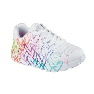 Dívčí rekreační obuv SKECHERS-Uno Lite Metallic Joy Jr white/multi color obraz