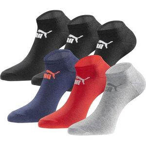 Ponožky PUMA-6 PACK-sneakers socks black + colour obraz