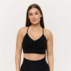 GymBeam Bezešvá sportovní podprsenka Sculpt Black obraz