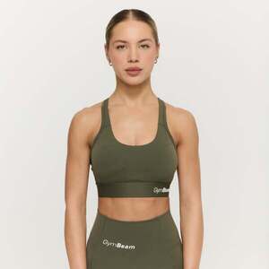 GymBeam Sportovní podprsenka Combat Olive Grey obraz