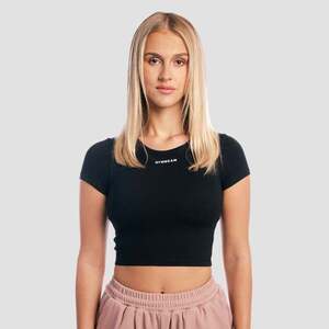 GymBeam Women‘s Aura Cropped T-Shirt Black obraz