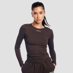 GymBeam Women‘s Aura Long Sleeve T-Shirt Tee Brown obraz