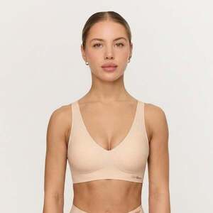 GymBeam Bezešvá podprsenka Comfy Beige obraz