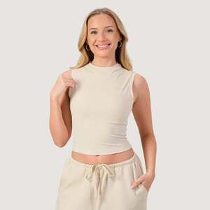 GymBeam Women‘s NEO Turtleneck Top Almond obraz