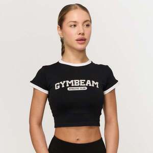 GymBeam Dámské tričko Varsity Black obraz