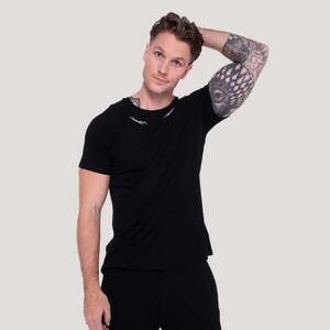 GymBeam Tričko Tribal Ribbed Black obraz