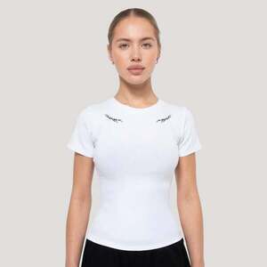 GymBeam Dámské tričko Tribal Ribbed White obraz