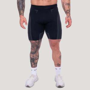 GymBeam Bezešvé šortky OG1 Black/Grey obraz