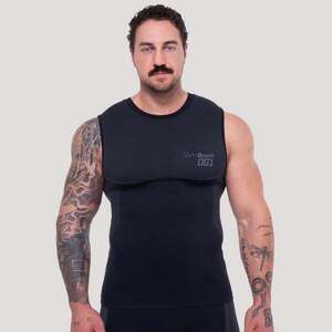 GymBeam Bezešvé tílko OG1 Black/Grey obraz