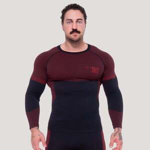 GymBeam Bezešvé tričko s dlouhým rukávem OG1 Black/Red obraz