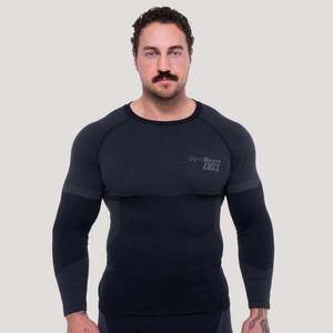 GymBeam Bezešvé tričko s dlouhým rukávem OG1 Black/Grey obraz