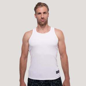 GymBeam Tílko Persistence Ribbed White obraz