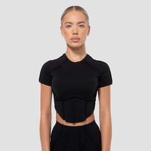 GymBeam Dámské tričko Cropped Cosmo Black obraz