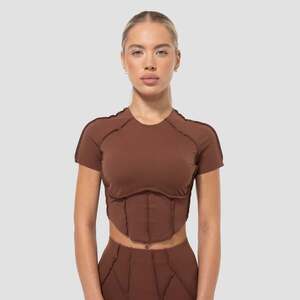 GymBeam Dámské tričko Cropped Cosmo Brown obraz