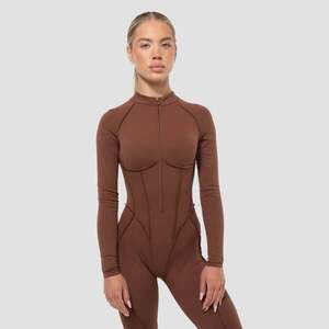 GymBeam Dámský overal Zip-Up Cosmo Brown obraz