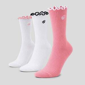 GymBeam Ponožky Ruffle 3Pack Pink obraz