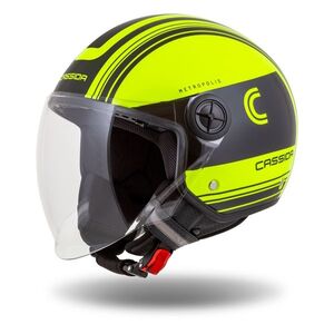 Moto přilba Cassida Handy Metropolis Safety žlutá fluo/černá/reflexní šedá XXL (61) obraz