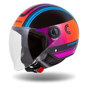 Moto přilba Cassida Handy Metropolis černá/tyrkysová/gradient L (59) obraz