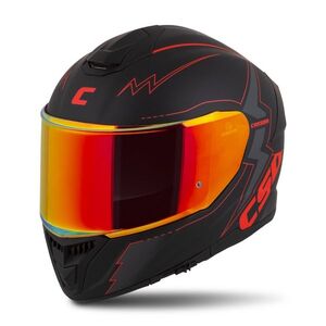 Moto přilba Cassida Integral GT 2.1 Flash černá matná/metalická červená/tmavě šedá 3XL (65-66) obraz