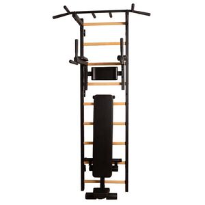 Žebřiny s hrazdou, bradly a lavicí BenchK 723B 240x67 cm obraz