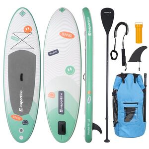 Paddleboard s příslušenstvím inSPORTline Wavelet 9'6" • 260l • do 80kg zelená obraz