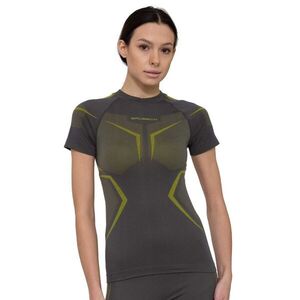 Dámské funkční triko Brubeck Dry s krátkým rukávem SS1465W Grey/Lime XL obraz