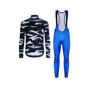 HOLOKOLO Cyklistická zimní bunda a kalhoty - CAMOROAD WINTER - modrá/černá/bílá obraz