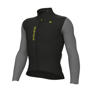 ALÉ Cyklistický dres s dlouhým rukávem zimní - PR-E FOLLOW ME - černá obraz