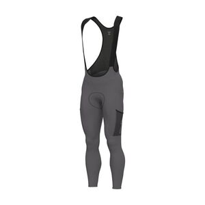ALÉ Cyklistické kalhoty dlouhé s laclem - OFF ROAD - GRAVEL STONES CARGO 2.0 - šedá obraz