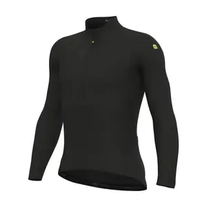 ALÉ Cyklistický dres s dlouhým rukávem zimní - PRAGMA FONDO 3.0 - černá obraz