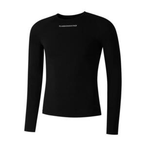 SHIMANO Cyklistické triko s dlouhým rukávem - VERTEX LONG - černá obraz