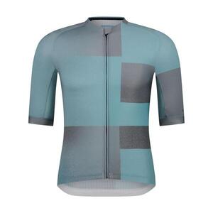 SHIMANO Cyklistický dres s krátkým rukávem - VELOCE - světle modrá obraz