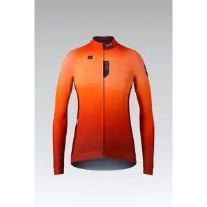 GOBIK Cyklistický dres s dlouhým rukávem zimní - HYDER W - oranžová obraz